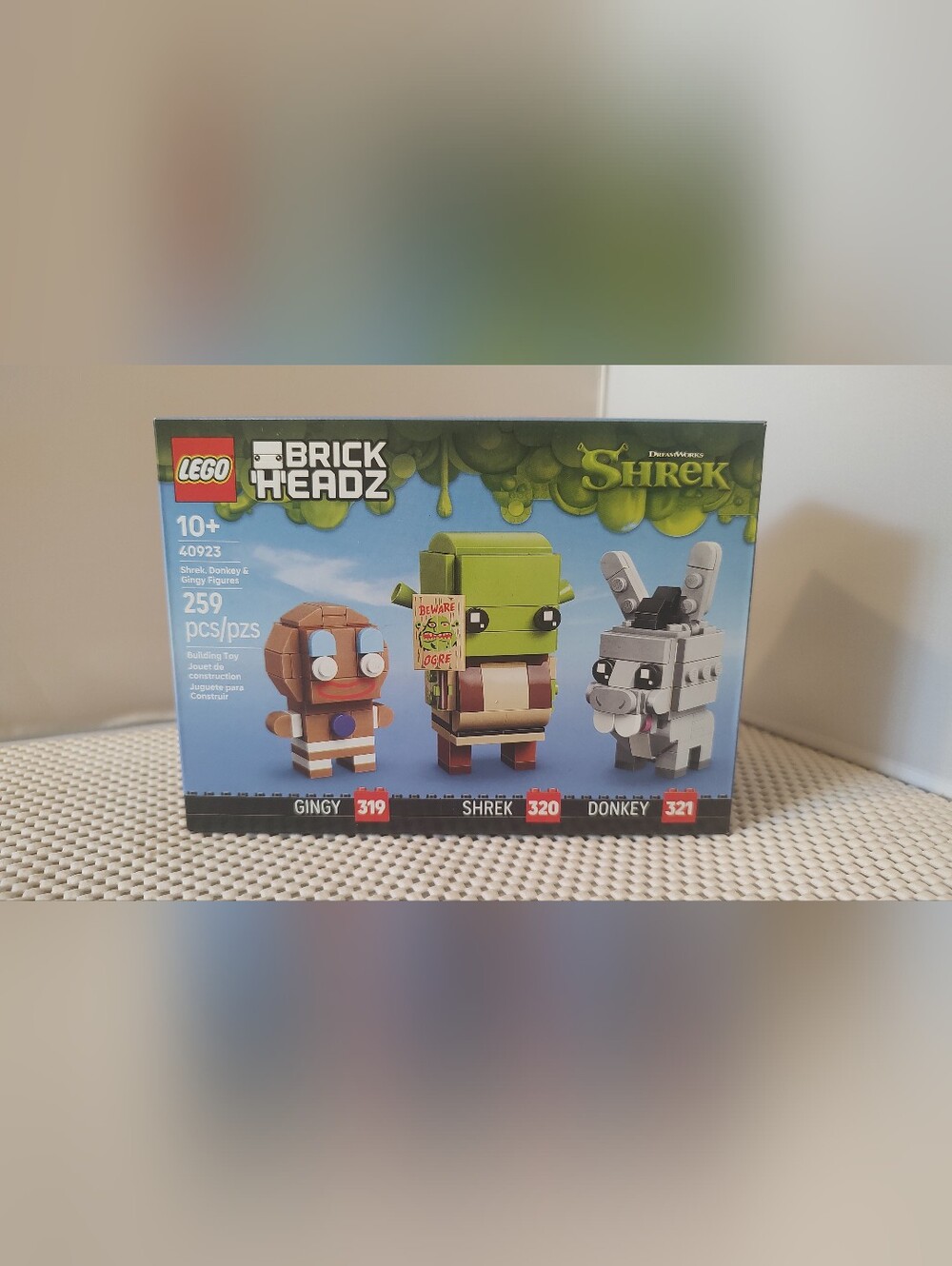 Lego 40923 Shrek, Donkey & Gingy Figures Brick Headz NWT DreamWorks Building Toy
